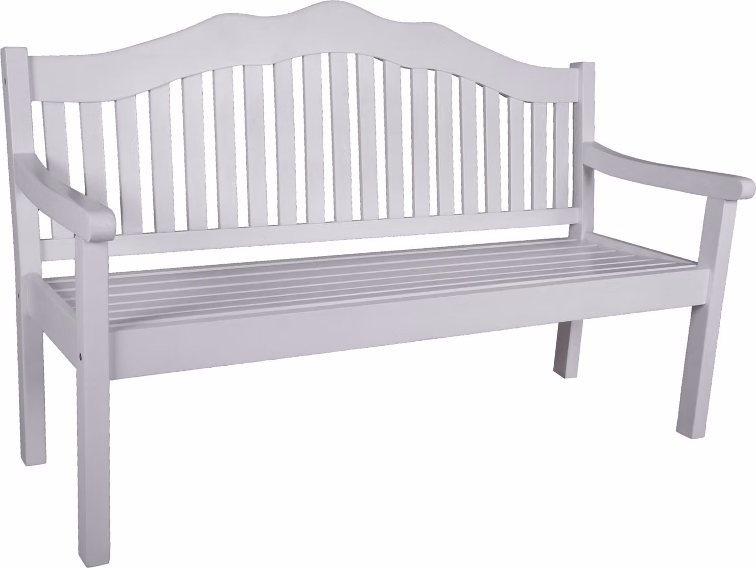 Panchina da giardino Austin 985110, 3 posti, legno bianco, 160 x 65 x 103 cm