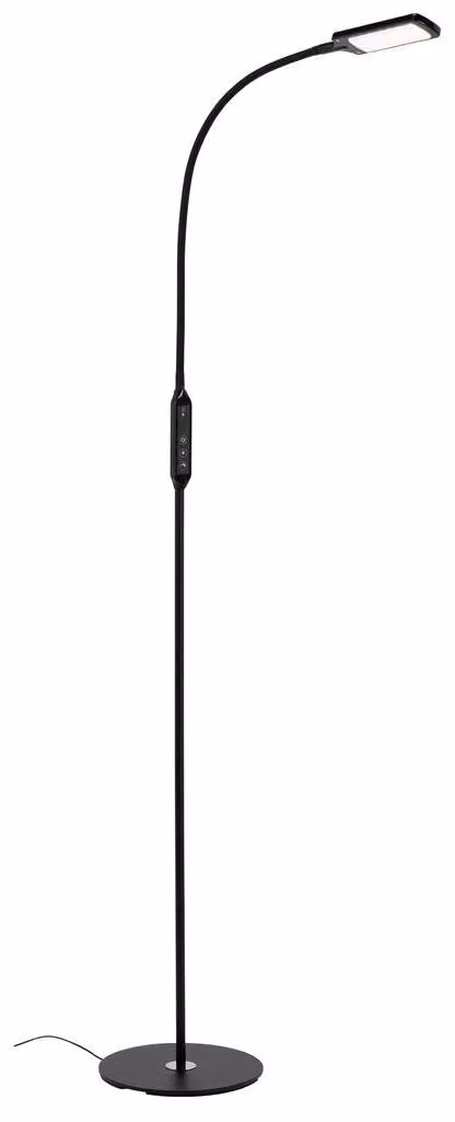 BRILONER OFFICE REMOTE Lampada da terra a LED, telecomando, dimmerabile, controllo della temperatura del colore CCT, funzione touch, nero, 24 x 140 cm