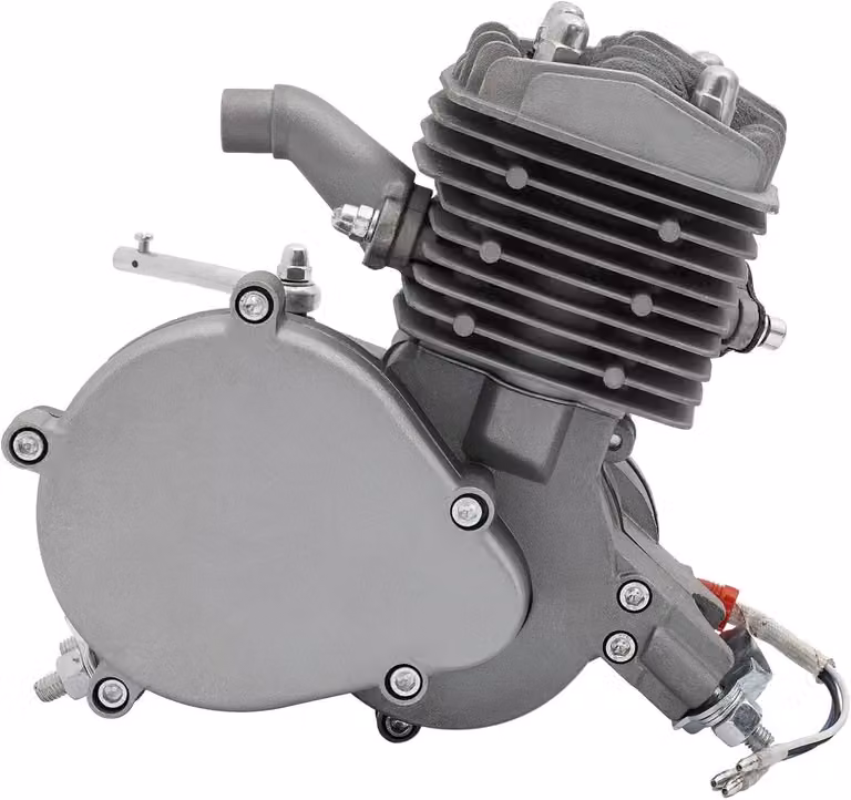 Kit di conversione per motore da bicicletta da 80cc - Motore a benzina a 2 tempi - Velocità massima fino a 40 km/h - Capacità di carico fino a 180 kg - Adatto per biciclette con dimensioni del telaio da 66 a 71 cm - Colore: argento