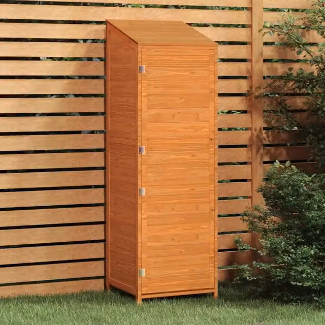 Capanno da Giardino vidaXL in Legno Massello di Abete Marrone L/P/H: 55 x 52 x 174,5 cm