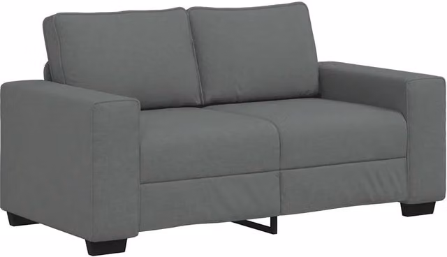Divano | Divano da soggiorno | Sofa a 2 Posti Grigio Scuro 160x77x82 cm in Tessuto