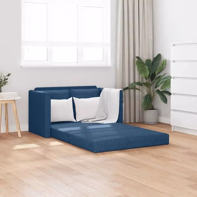 Divano Letto 2 in 1 vidaXL Blu Moderno L: 112 cm, P: 174 cm, H: 55 cm
