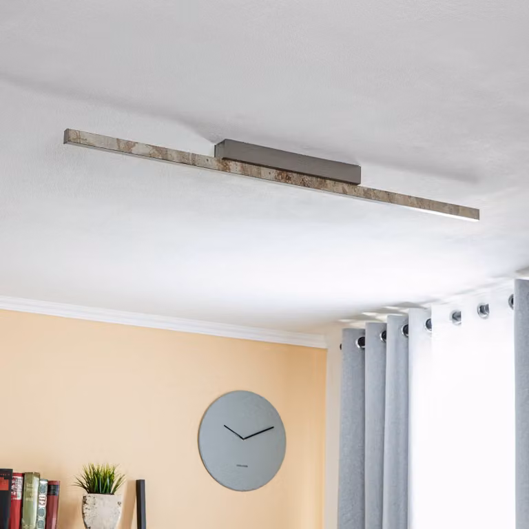 Plafoniera a LED Zino Quitani, dimmerabile, Crema / Ambra, Corridoio, Alluminio, Moderno, Plafoniera LED