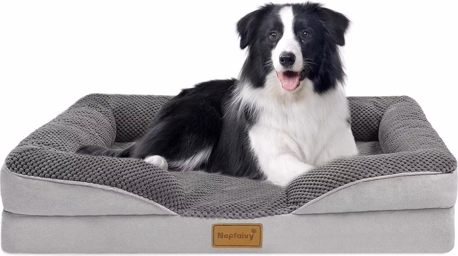 Letto ortopedico per cani di media taglia Cesto per cani Divano per cani lavabile con schiuma a forma di uovo Divano per cani con bordo alto 91x68cm