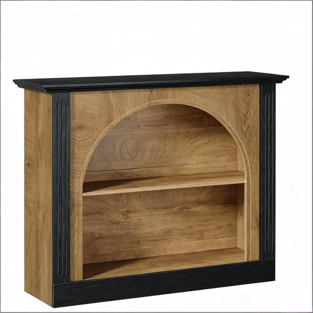 Consolle Mid-Century Modern REDOM in Legno Nero con Bordo Naturale L: 110 cm, P: 30 cm