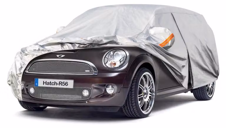 Copertura impermeabile e traspirante per auto, compatibile con Mini Hatch R56 dal 2006 al 2014, colore argento