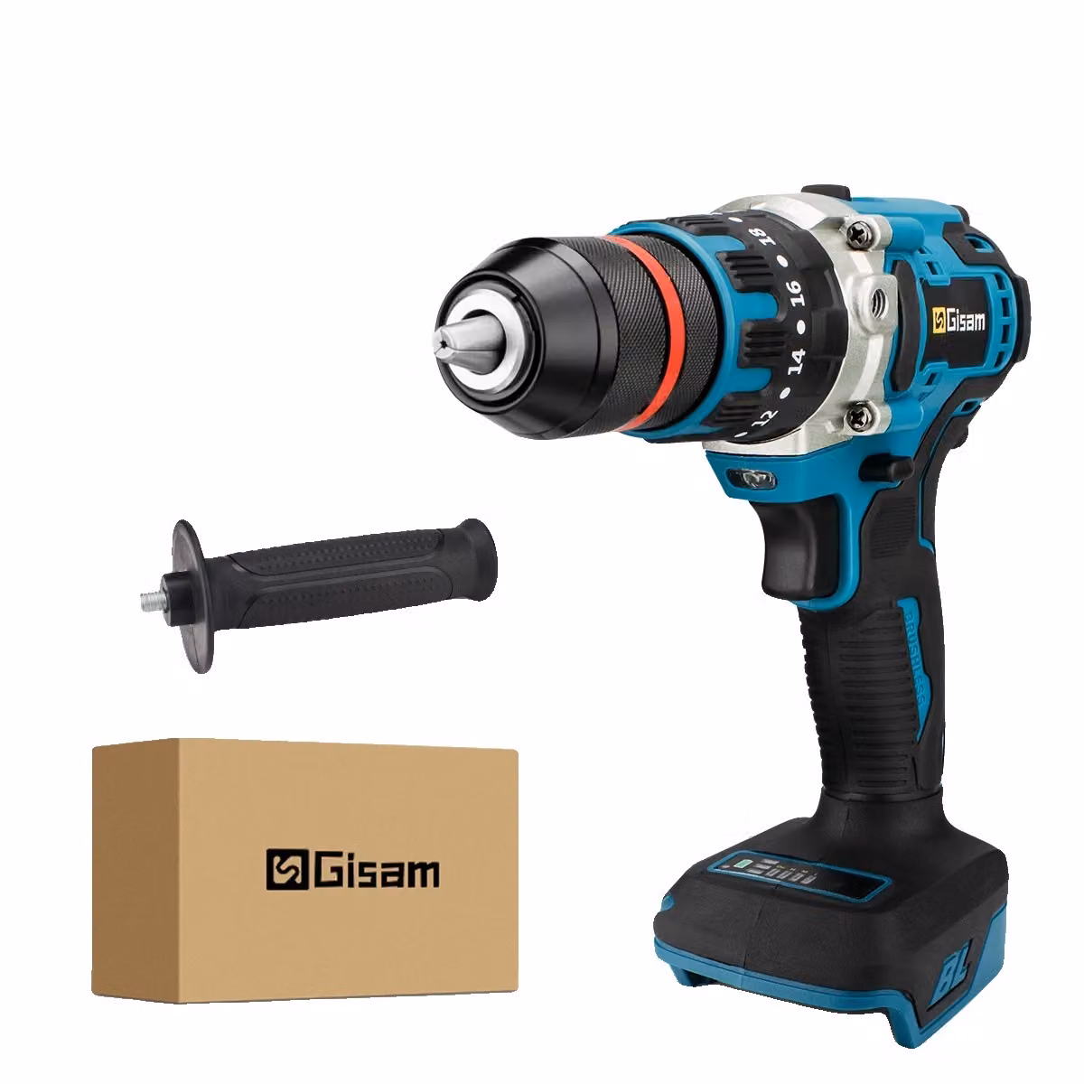 Trapano a percussione elettrico senza spazzole, coppia 480 N-m, velocità 0-4000 giri/min, senza batteria Senza presa di corrente