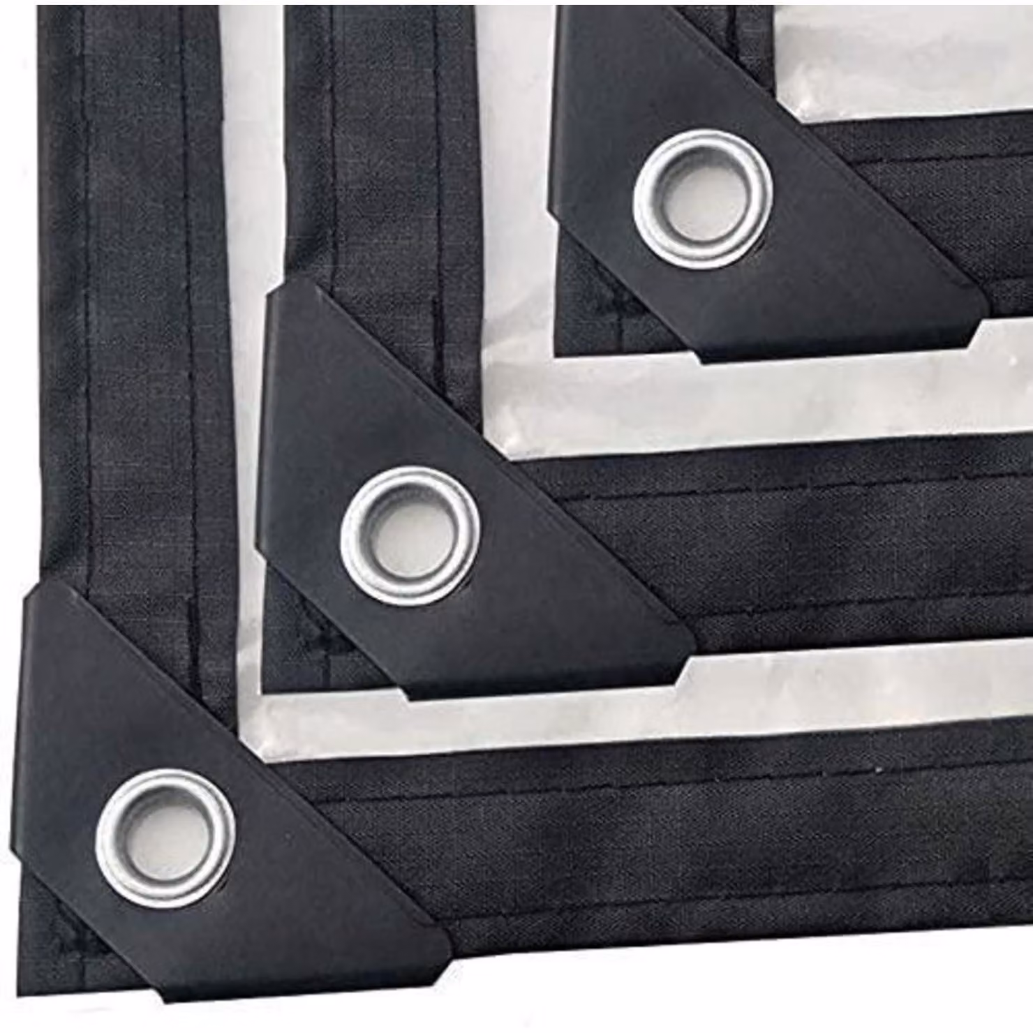 Telo trasparente con occhielli, dimensioni 2x9 metri, impermeabile, spessore del materiale: 5 mil