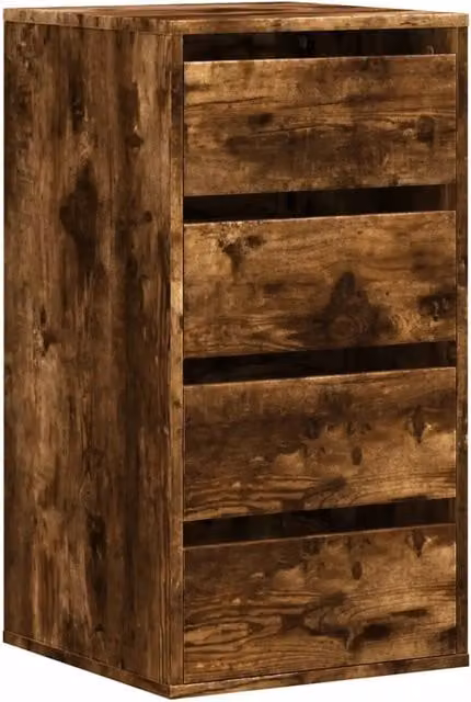 Cassettiera Angolare in Legno Multistrato Rovere Fumo L: 40 cm, P: 41 cm, H: 76 cm CFW3647613 – 1