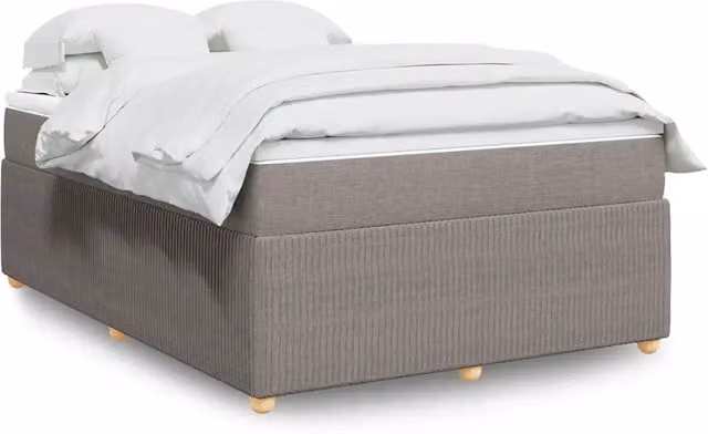 Giroletto a Molle con Materasso Tortora 140x190 cm in Tessuto 3285571