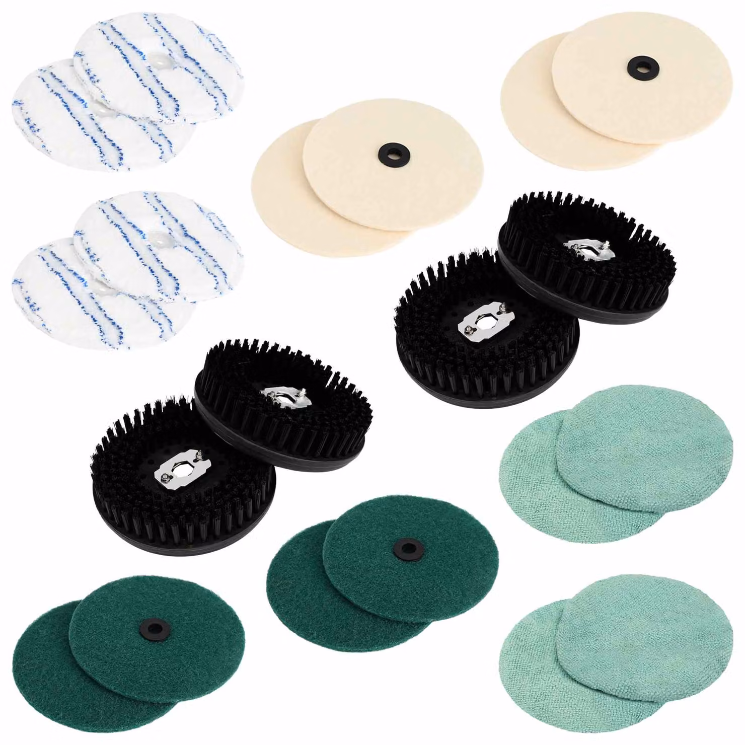 vidaXL Set di tamponi per lucidatrice 20 pz Ø 14 cm Multicolore