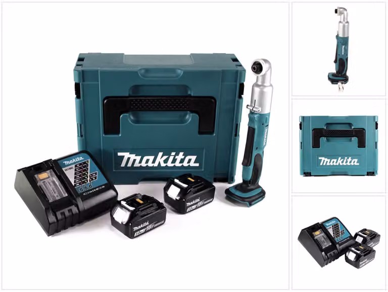 Avvitatore angolare a impulsi a batteria Makita DTL 061 RFJ 18 V 1/4" 60 Nm + 2 batterie da 3,0 Ah + caricabatterie + Makpac