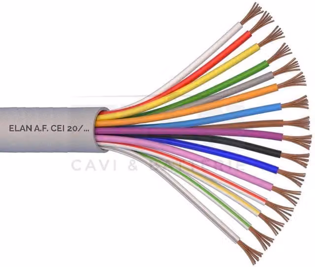 Cavo segnale citofono FROR ELAN non schermato grigio multicolore 16x0,50 mm 100 m