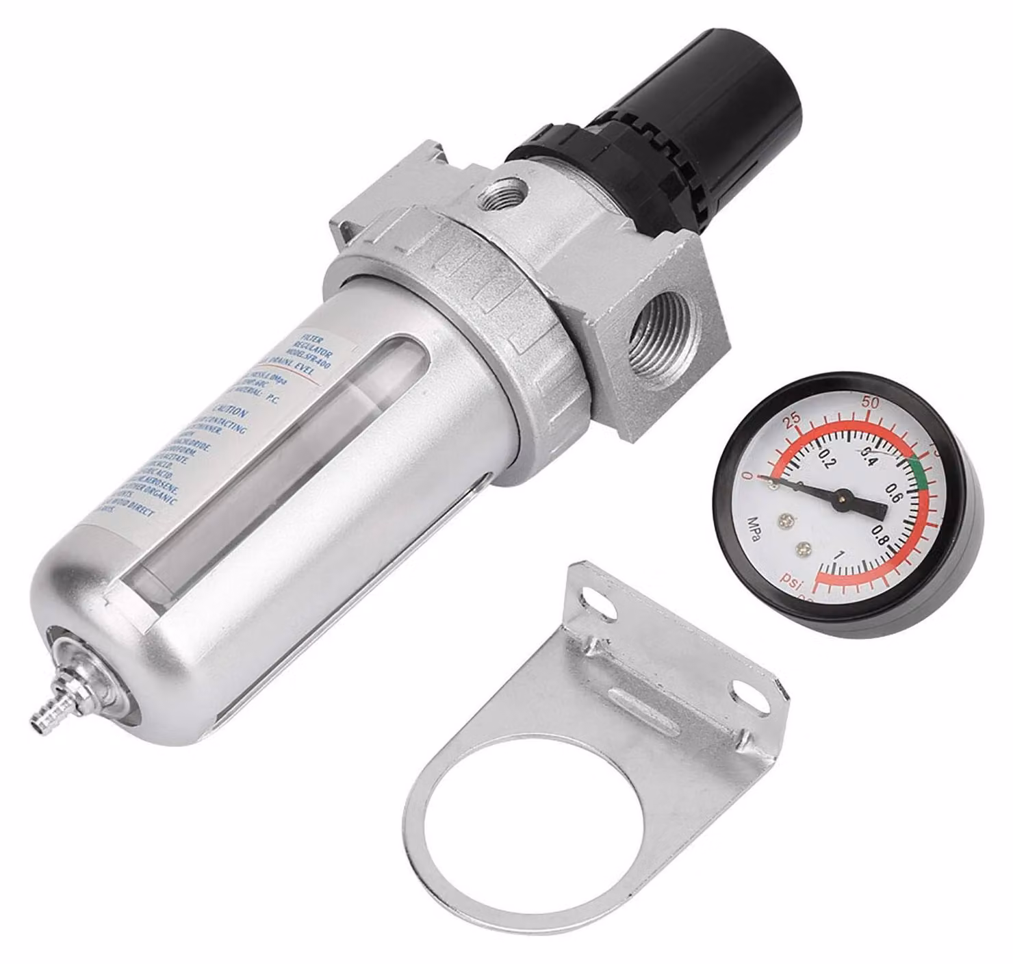 Regolatore di filtro BSP 1/2" per compressore d'aria, con separatore di umidità
