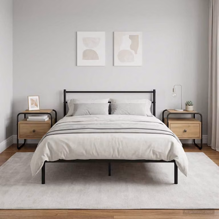 Set di 2 Armadi da Notte vidaXL in Rovere, Design Moderno, L/P/H: 40 x 39,5 x 40 cm