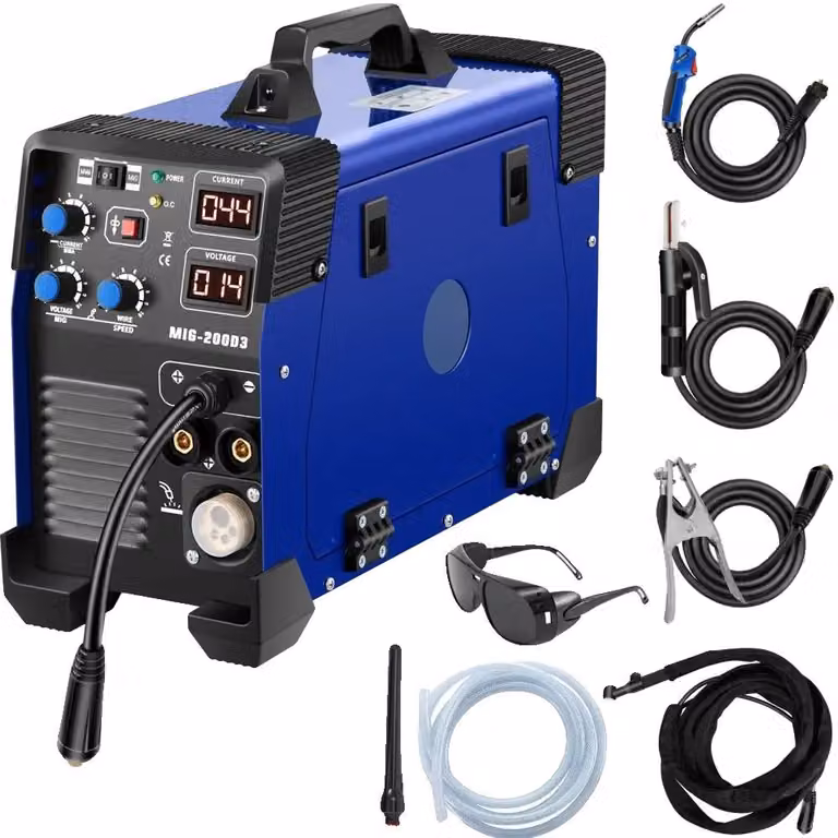 Saldatrice, 220V, 3 in 1 (MIG, MMA, TIG), modello MIG200