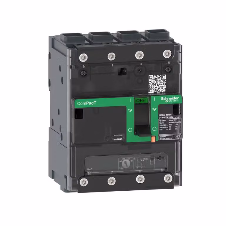 Interruttore automatico scatolato Schneider Electric ComPacT NSXm 40A TM40D 4P3D 70kA/415V EverLink C11H6TM040L