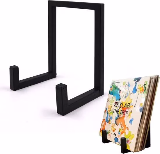 Supporto espositivo in legno nero per CD e diversi album