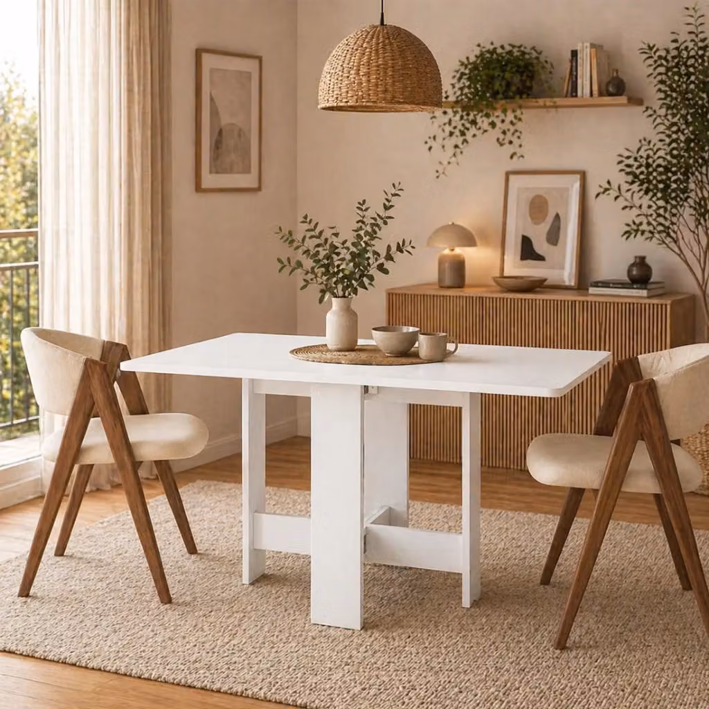 Tavolo Consolle Allungabile Moderno GIORDANOSHOP in Legno Bianco Lacquered – 2