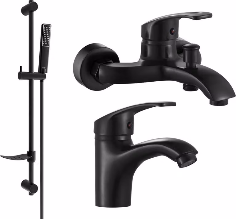 Mexen Fabia DF72 set da bagno, nero - 746503DF72-70