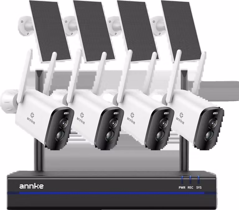 Sistema di videosorveglianza, risoluzione 4 MP, visione notturna, 16 canali, 4 telecamere, 2 TB