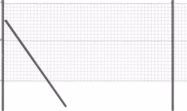 Recinzione da Giardino | Recinzione con Posto Grigio 1,2 x 25 m Acciaio e PVC