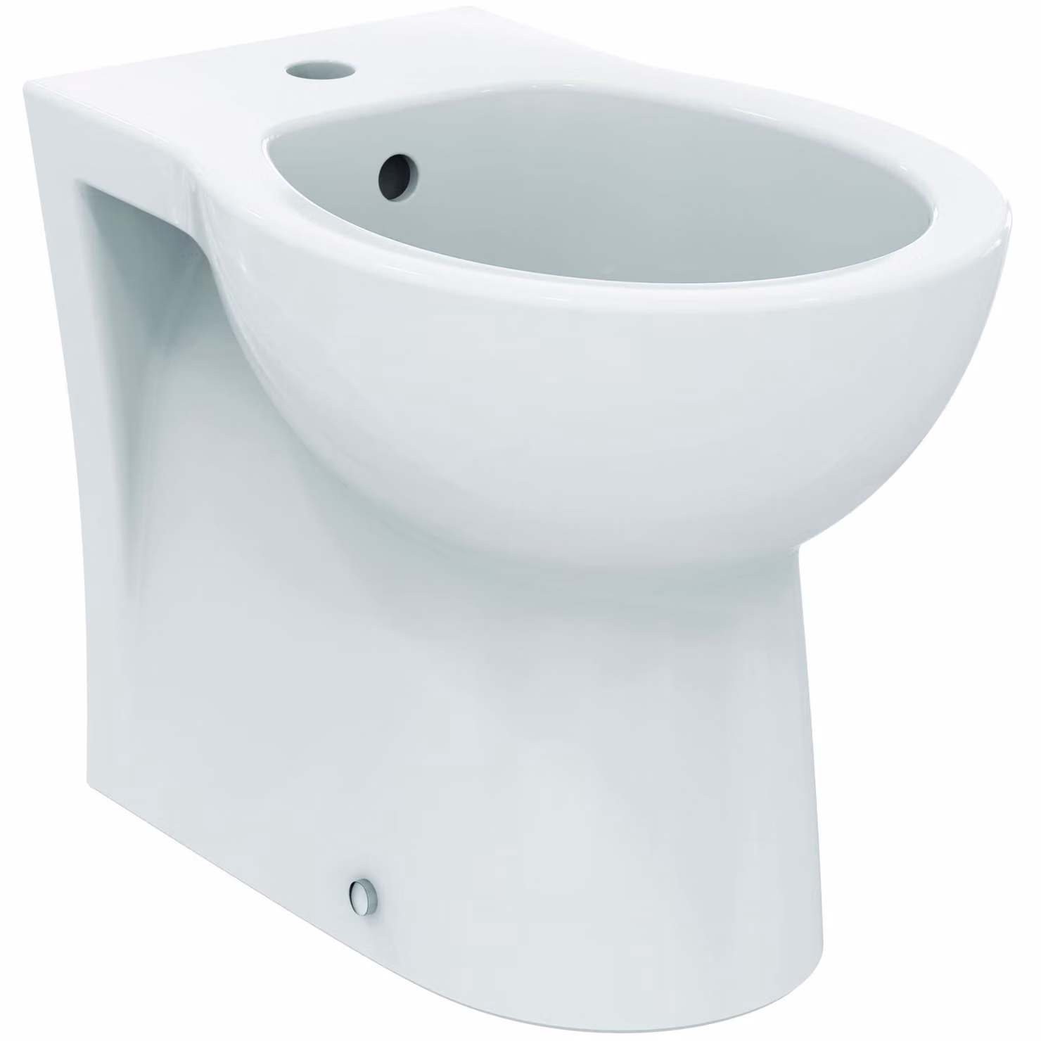 Bidet sospeso Eurovit, montaggio a parete, bianco, Vetroceramica, dimensioni 53x35,5x40 cm