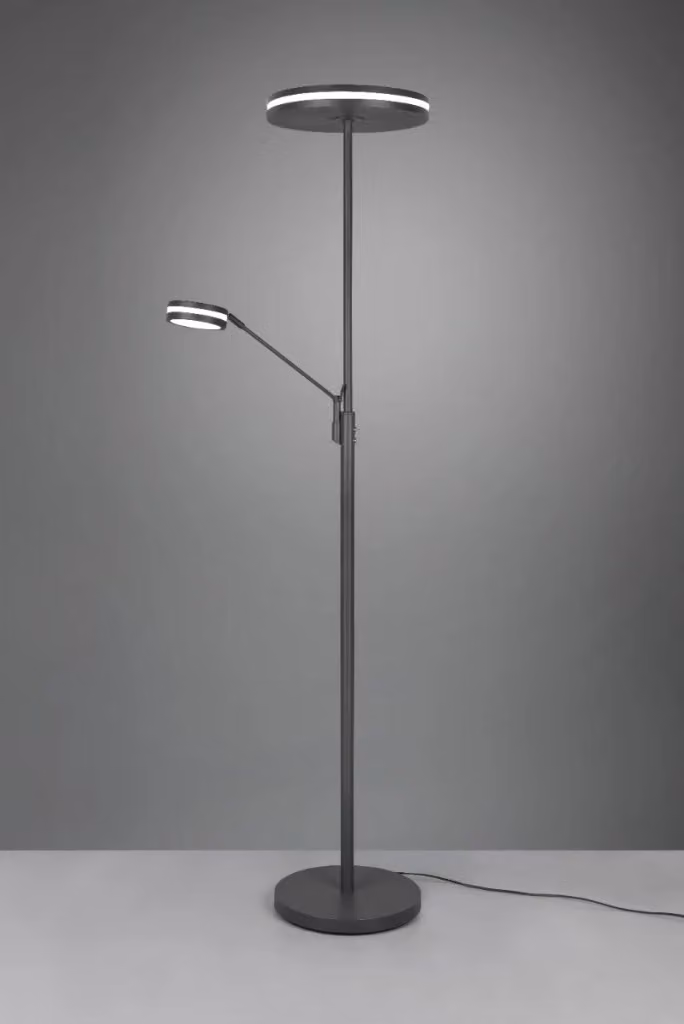 Lampada da terra LED Franklin Trio Leuchten colore grigio antracite, dimmerabile, Altezza: 181 cm – 2