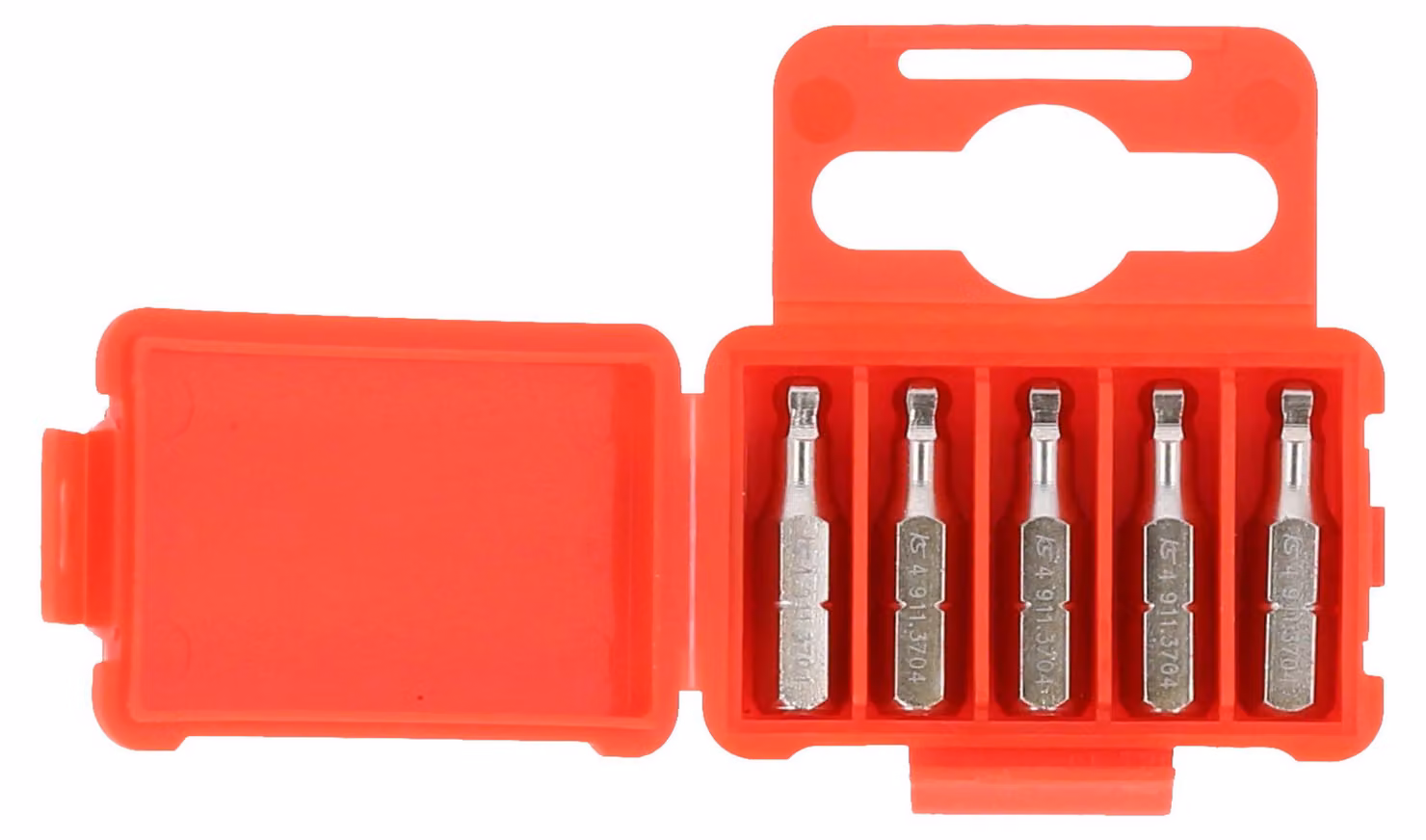 KS TOOLS 1/4" bit esagonale 25 mm testa sferica 4 mm confezione da 5 pezzi - 911.3705