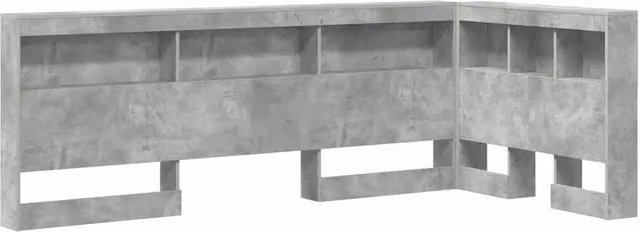 Testiera | Testata contenitore Grigio cemento 90 cm Legno multistrato