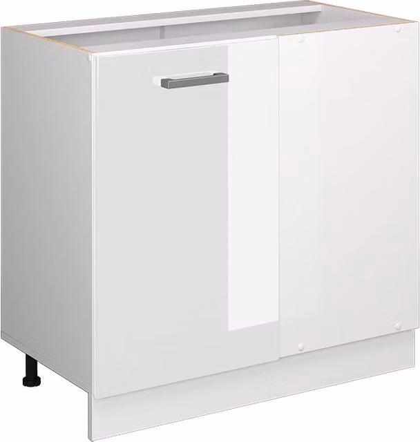 Mobile ad angolo cucina R-Line Vicco Bianco lucido, L: 86 cm – 1
