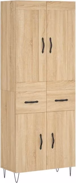 Credenza | Madia | Buffet da pranzo | Armadio da pranzo Rovere Sonoma 69,5x34x180 cm in Legno Multistrato