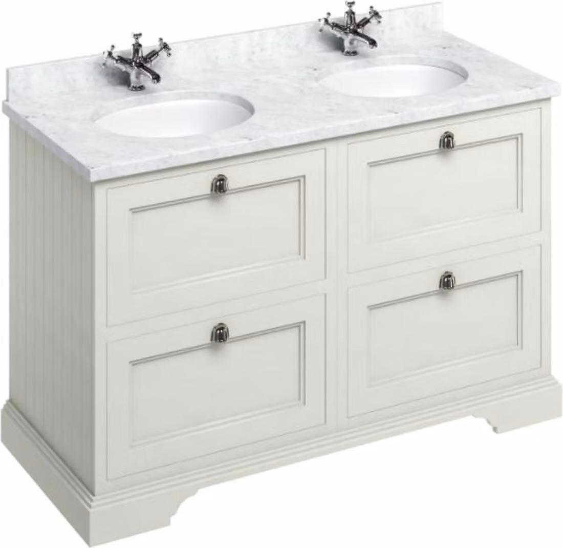 Casa Padrino lavabo doppio / mobile vanity con piano in marmo e 4 cassetti - Luxury Collection