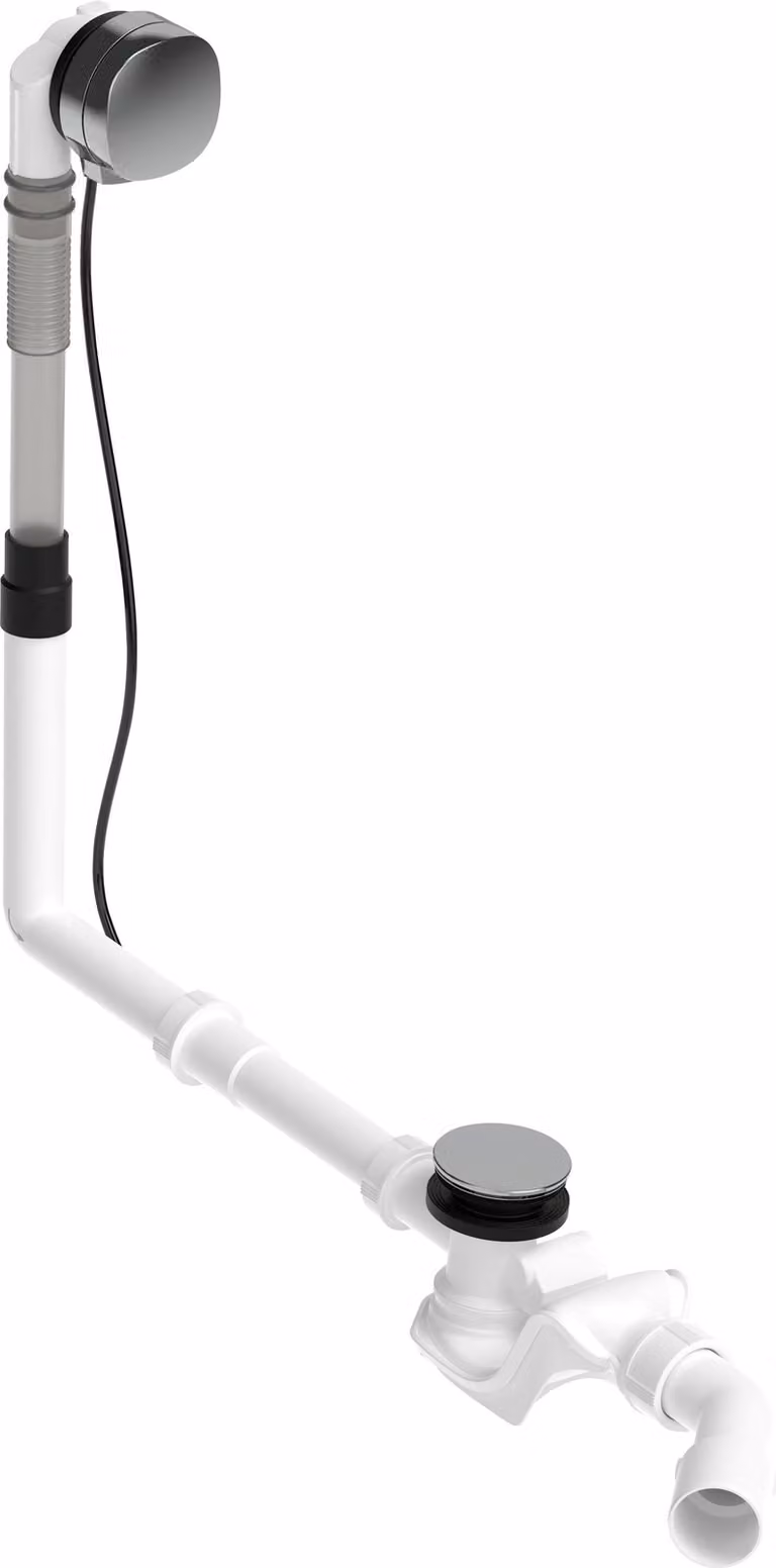 Ensemble avec vidage et trop-plein Duravit Quadroval avec bec de baignoire 790294, chrome, 792207000001000, 792207000001000