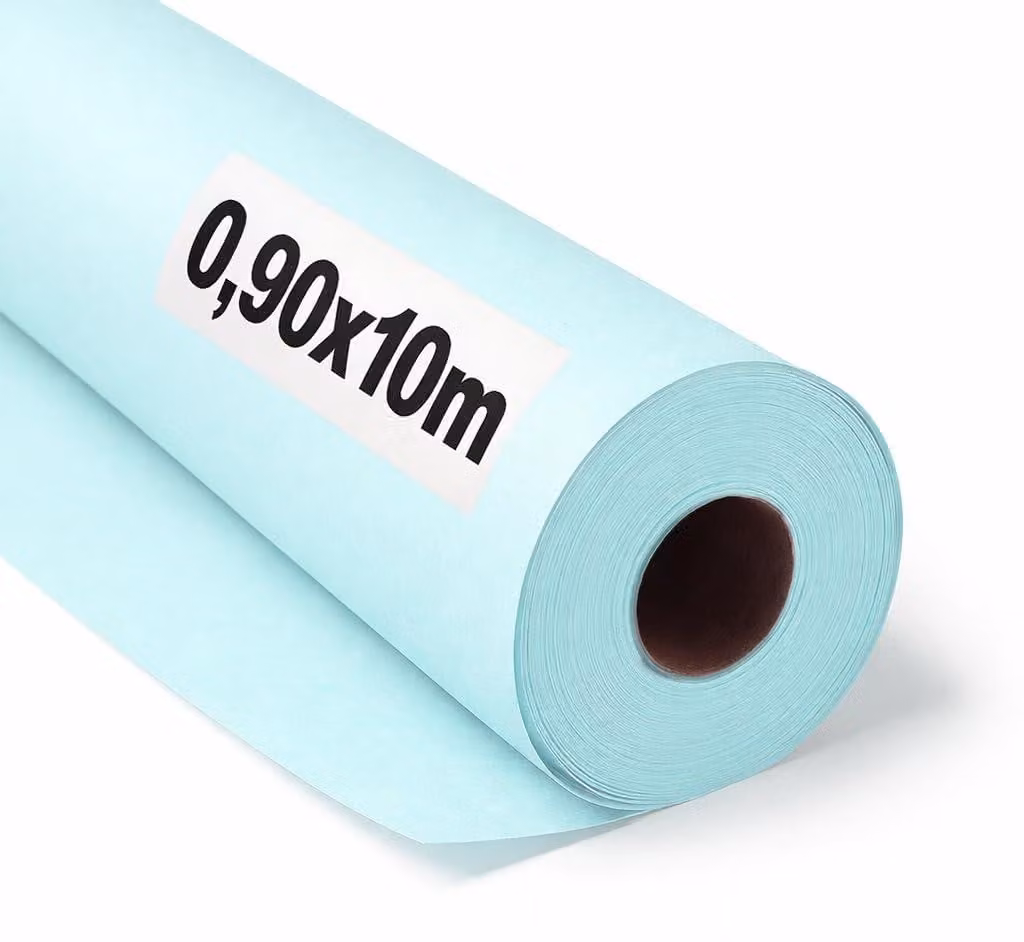 Carta kraft, 3 rotoli, color pastello azzurro, dimensioni 0,90 x 10 metri, resistente