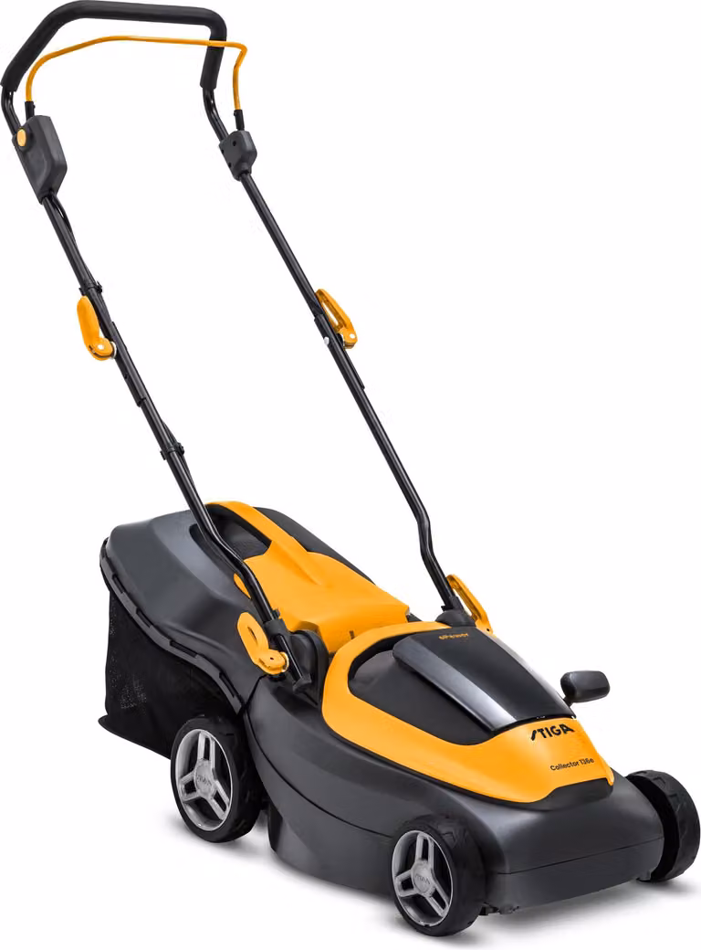 Tagliaerba a batteria, larghezza di taglio 34 cm, dotato di 2 batterie da 20V 2Ah, contenitore di raccolta da 35 litri