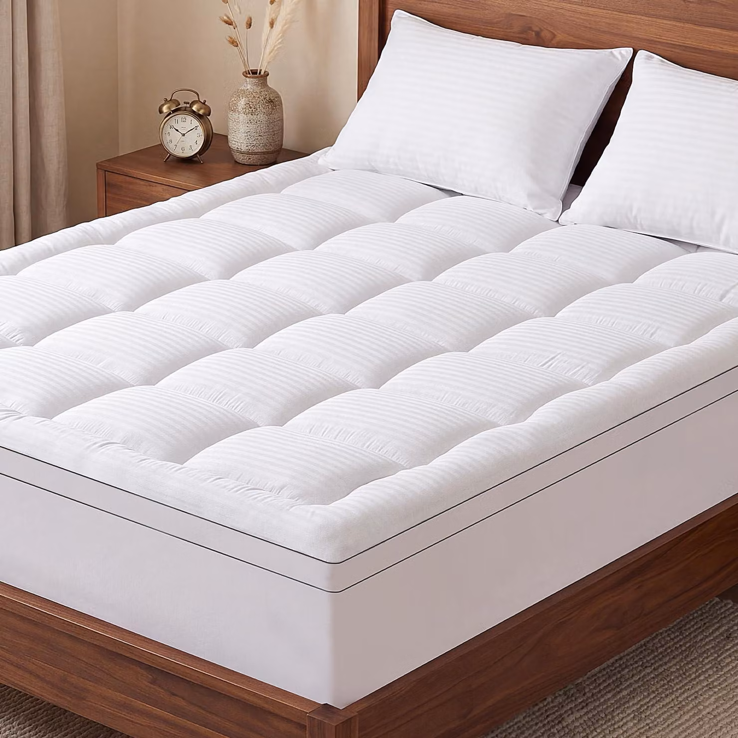 Topper per materasso, dimensioni 140x190 cm, 1000 g/m², morbido, traspirante