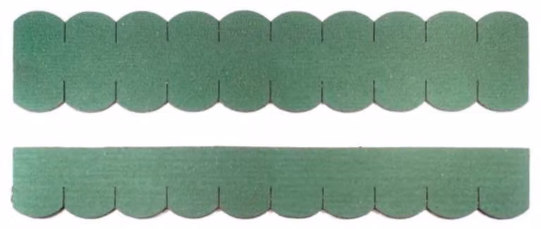 1 Set di tegole a coda di castoro (50 mm), colore verde