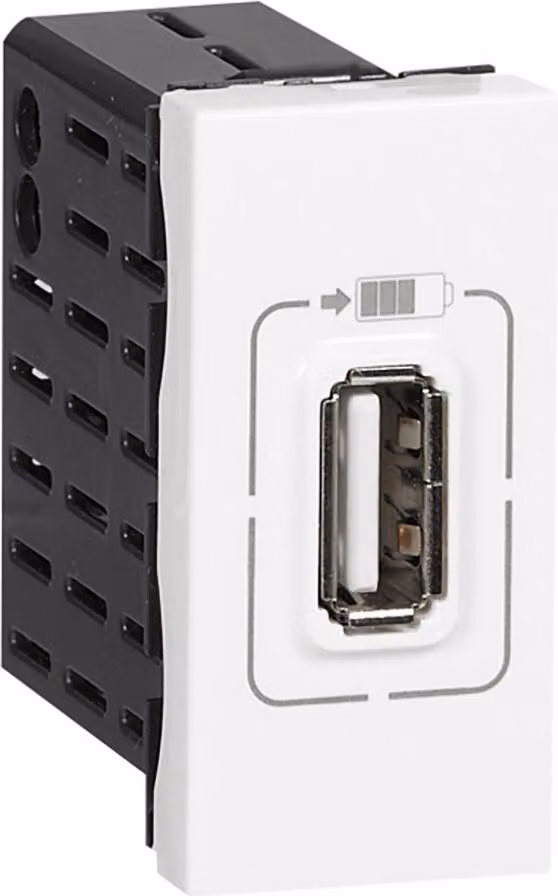 Modulo di ricarica USB Legrand Mosaic 1-fold Colore: Ultra white 077591