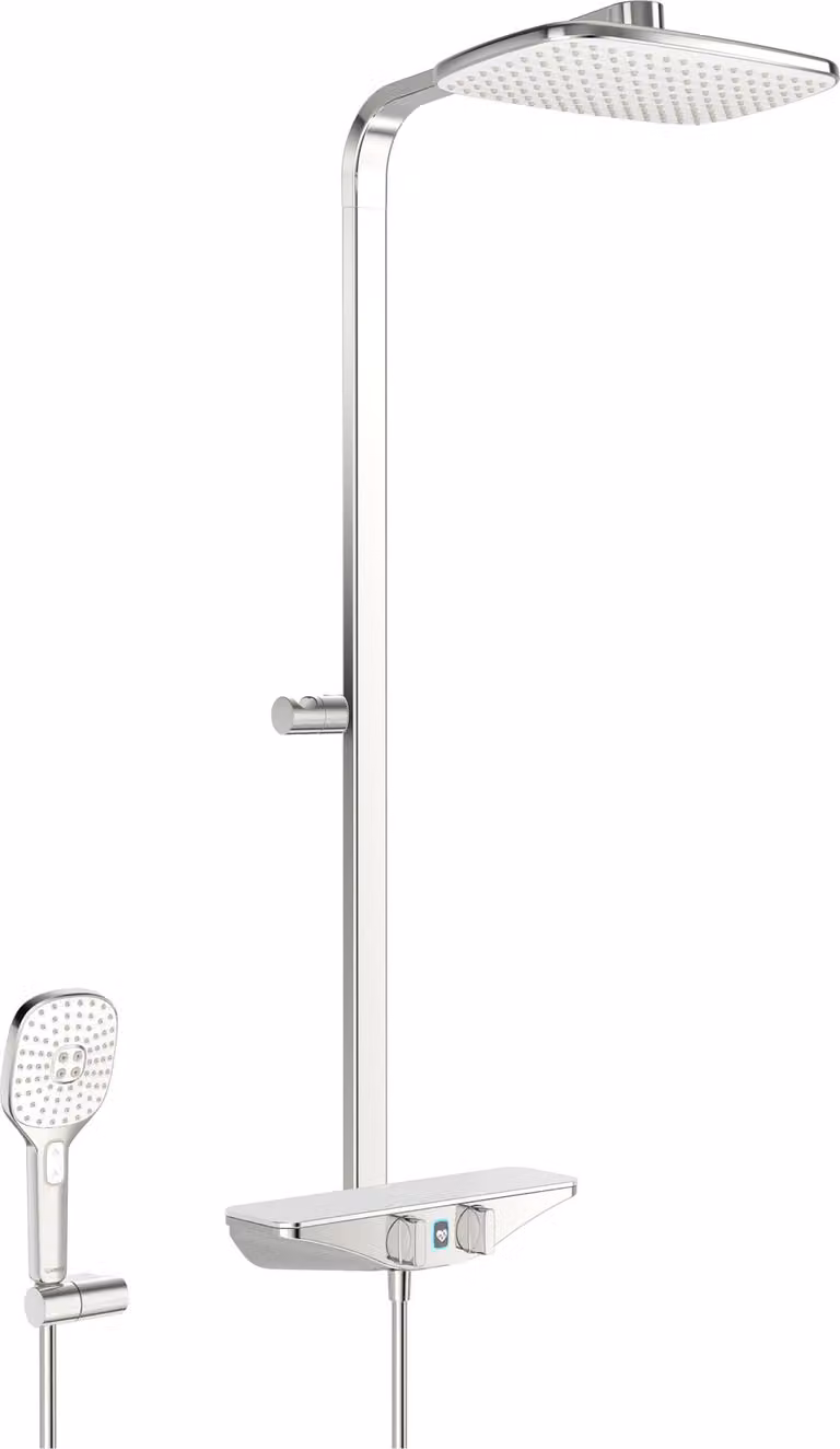 Hansa Emotion - Set doccia Wellfit con termostatico, 360x220 mm, bianco/cromo 5865017282
