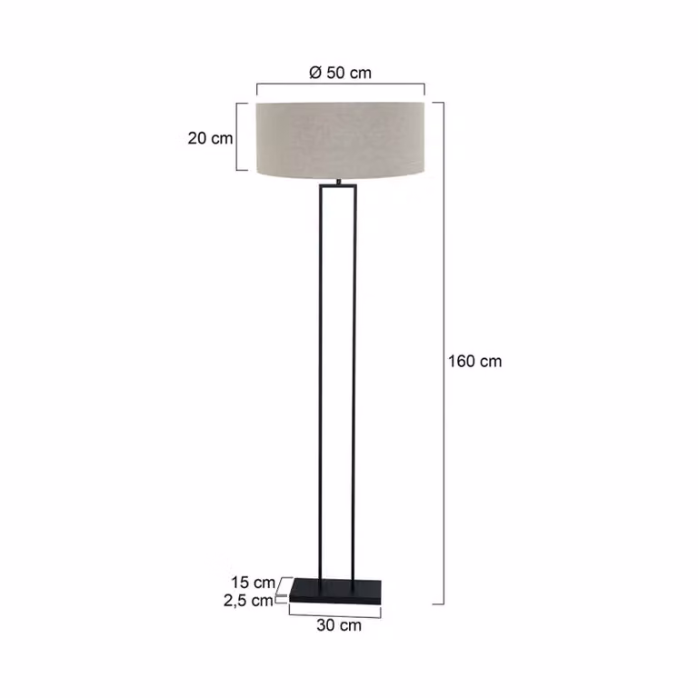 Steinhauer Lampada da terra Stang, Nero, Soggiorno / Sala da pranzo, Metallo, Moderno, Lampada da terra