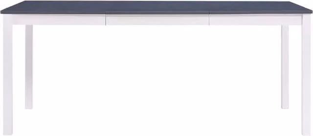 Tavolo da pranzo e da cucina rettangolare in legno di pino bianco e grigio L/P/H: 180 x 90 x 73 cm