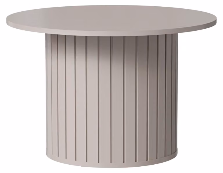 Selsey Zante - Tavolino rotondo con gambe a colonna, color grigio-beige, 70 cm