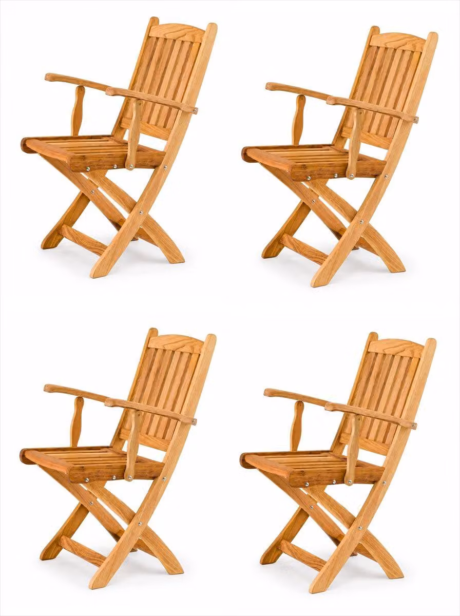 Sedia da giardino moderna, in legno naturale, pieghevole, confortevole e pratica, ideale per l'uso all'aperto