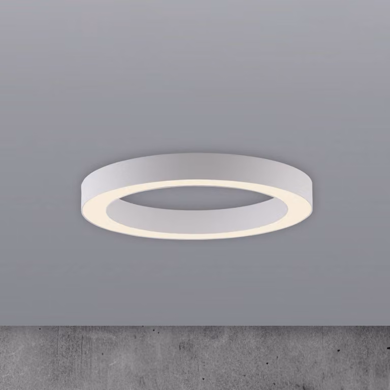 PURE Plafoniera a LED Lines, dimmerabile, Bianco / Opale, Soggiorno / Sala da pranzo, Alluminio, Moderno, Plafoniera LED