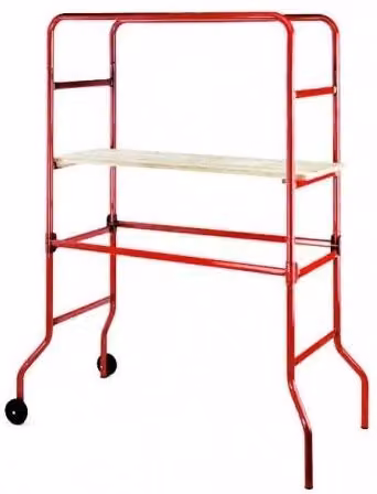 Ponteggio per pittori Mod Trio Marchetti in acciaio rosso H: 180 cm