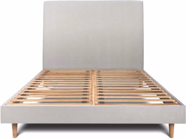 Letto 160x200 cm con testata imbottita - Tessuto velluto