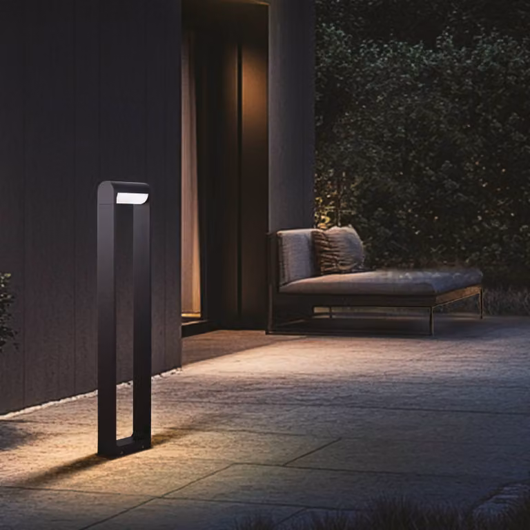 CMD Lampioncino da giardino 9051, Nero, Alluminio, Moderno, Lampada LED da esterni