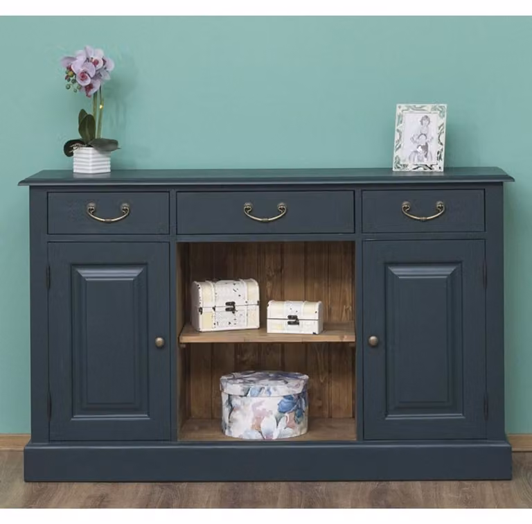 Casa Padrino credenza liberty con ripiani - armadio da ingresso cassettiera stile casa di campagna