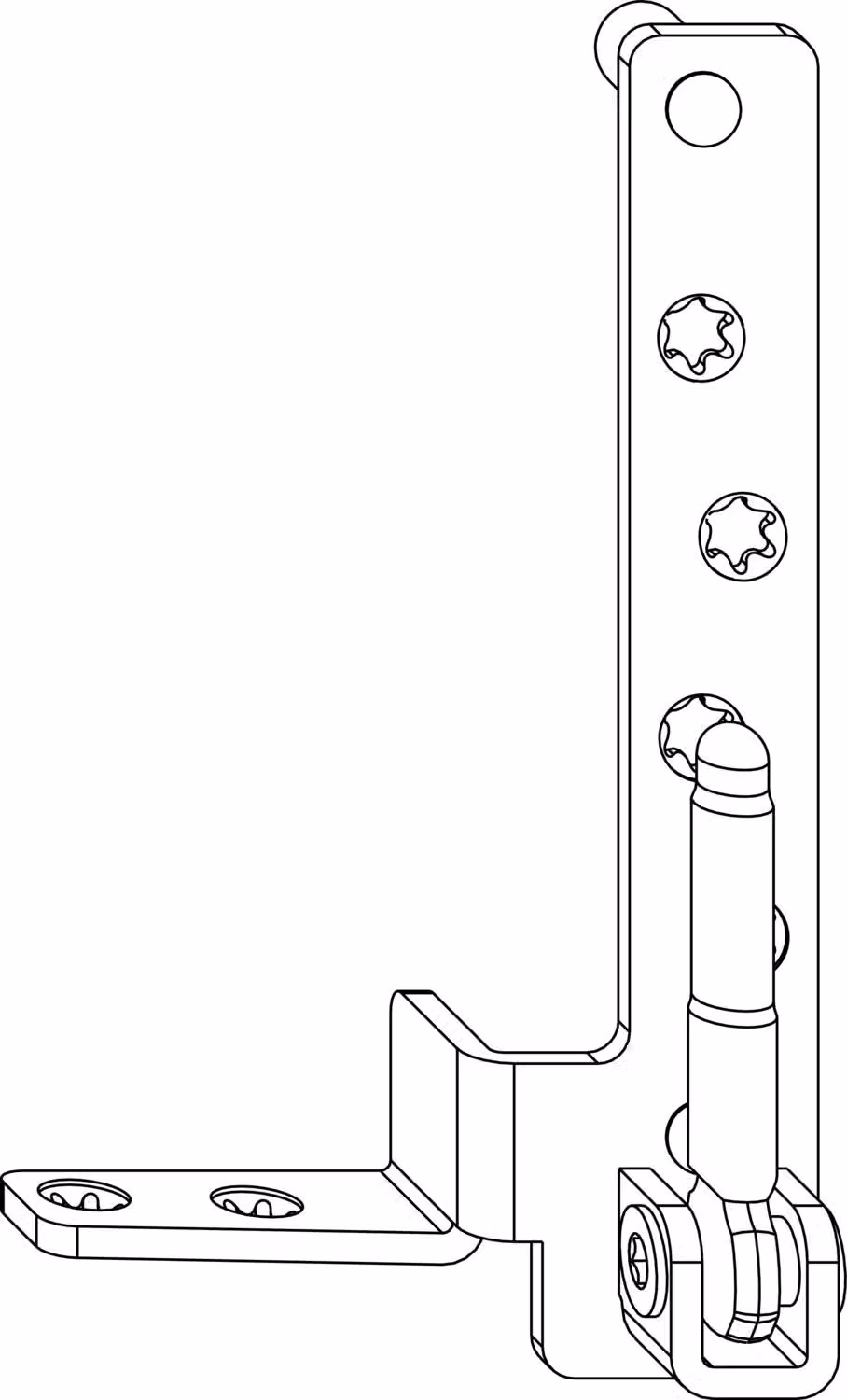 Cerniera d'angolo MACO MAMMUT 220 kg legno, 12/20 mm, supporto 9 mm, argento, destra